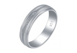 Серебряное обручальное кольцо 