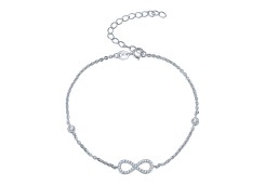 Серебряный браслет с фианитом