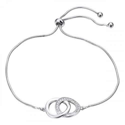 Серебряный браслет с фианитом