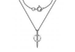 Серебряное колье с фианитом