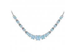 Серебряное колье с фианитом