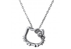 Серебряное колье с фианитом