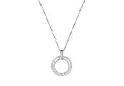 Серебряное колье с фианитом