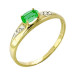 Кольцо из желтого золота с изумрудом