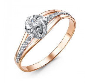 Золотое кольцо с бриллиантом