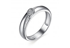 Серебряное кольцо с бриллиантом