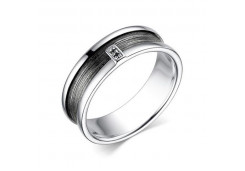 Серебряное кольцо с бриллиантом