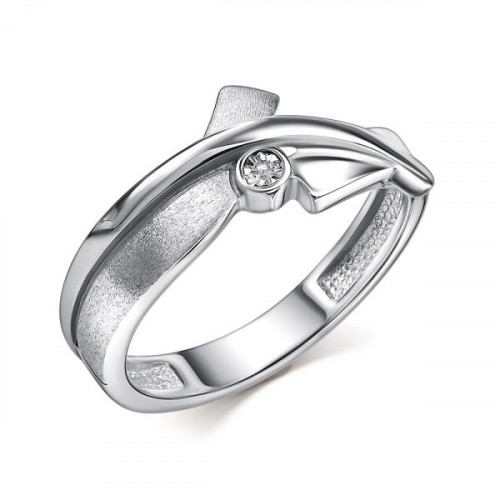 Серебряное кольцо с бриллиантом