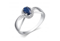 Серебряное кольцо с сапфиром