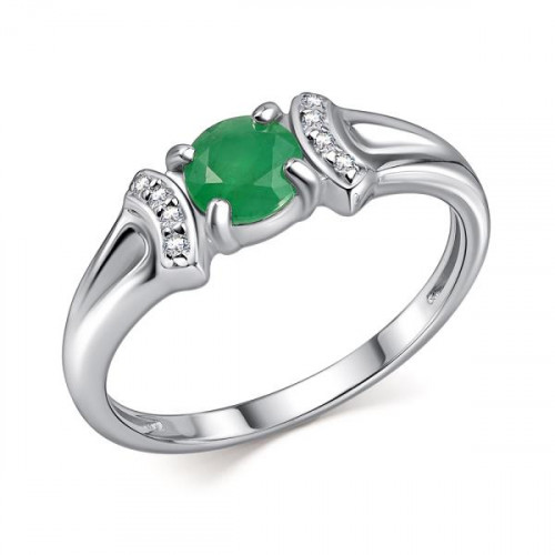 Серебряное кольцо с изумрудом