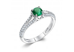 Серебряное кольцо с изумрудом