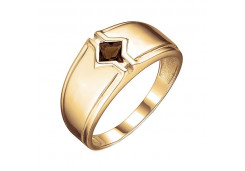 Золотое кольцо с раух-топазом