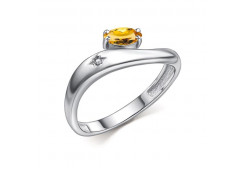 Серебряное кольцо с цитрином