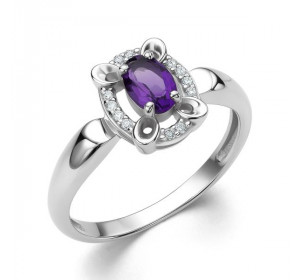 Серебряное кольцо с аметистом