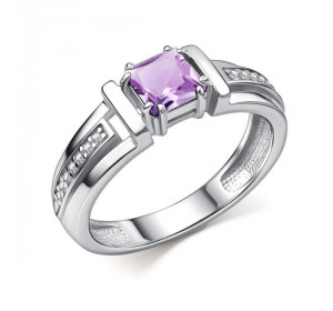 Серебряное кольцо с аметистом