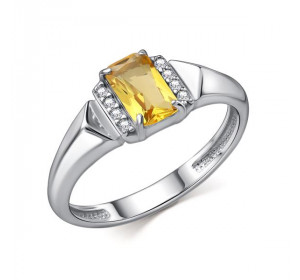 Серебряное кольцо с цитрином