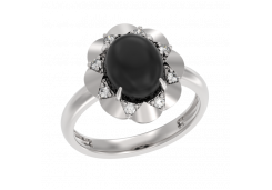 Серебряное кольцо с агатом