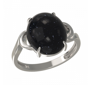 Серебряное кольцо с авантюрином