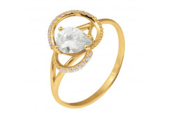 Золотое кольцо с фианитом
