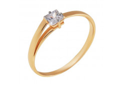 Золотое кольцо с фианитом