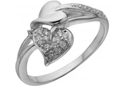 Серебряное кольцо с фианитом