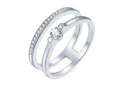 Серебряное кольцо с фианитом