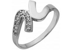 Серебряное кольцо с фианитом