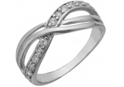 Серебряное кольцо с фианитом