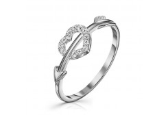 Серебряное кольцо с фианитом