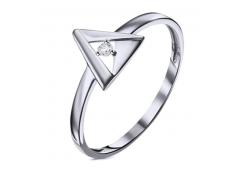 Серебряное кольцо с фианитом