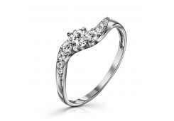 Серебряное кольцо с фианитом