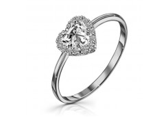 Серебряное кольцо с фианитом