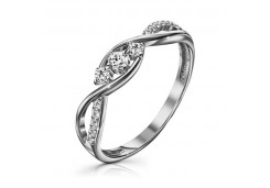 Серебряное кольцо с фианитом
