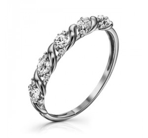 Серебряное кольцо с фианитом