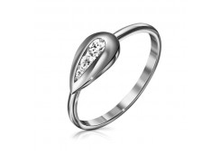Серебряное кольцо с фианитом