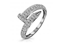 Серебряное кольцо с фианитом