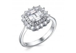 Серебряное кольцо с фианитом