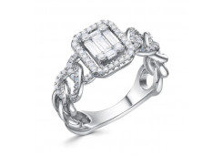 Серебряное кольцо с фианитом