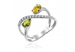 Серебряное кольцо с фианитом