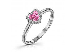 Серебряное кольцо с фианитом