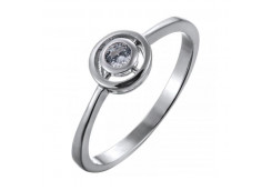 Серебряное кольцо с фианитом