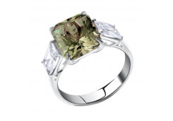 Серебряное кольцо с кристаллом