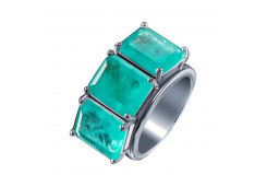 Серебряное кольцо со стеклом