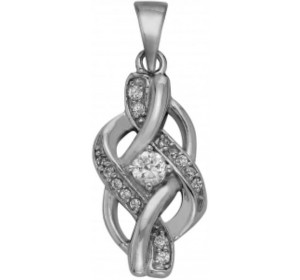 Серебряная подвеска с фианитом