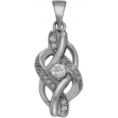 Серебряная подвеска с фианитом