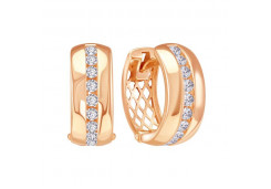 Золотые cерьги с фианитом