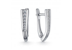 Серебряные cерьги с фианитом