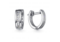 Серебряные cерьги с фианитом