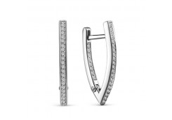 Серебряные cерьги с фианитом