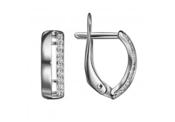 Серебряные cерьги с фианитом